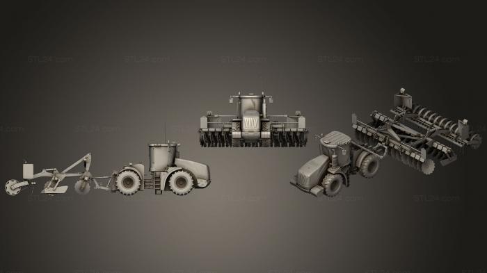 Автомобили и транспорт (Тракторная сеялка, CARS_0332) 3D модель для ЧПУ станка